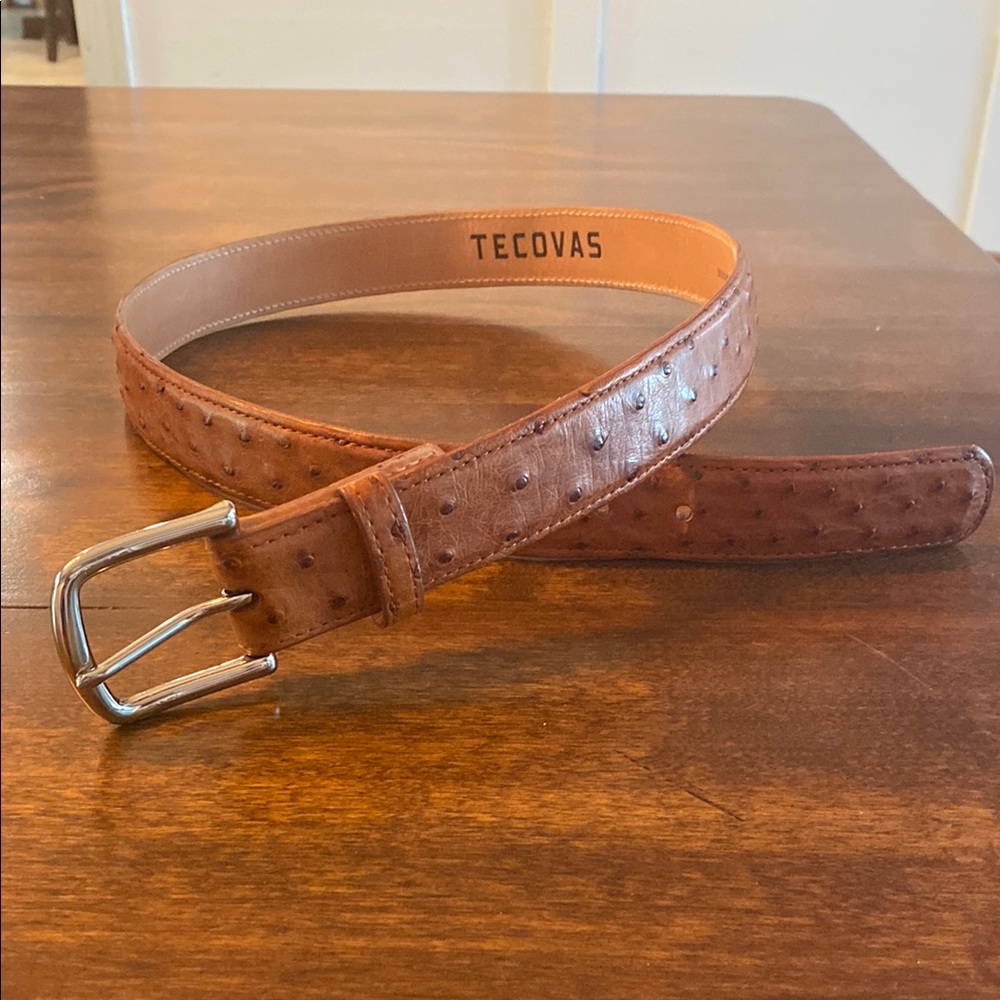 Tecovas Brown Leather Belt with Classic Design